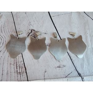 Boy Cub Scout Wolf Head Table Cloth Weights Stainless Steal Set 4